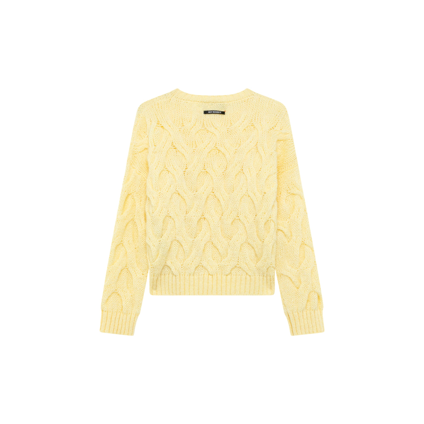 Maglione Donna Multicable in misto alpaca Giallo retro