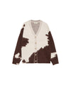 Cardigan Donna fantasia, in lana, con scollo a V 