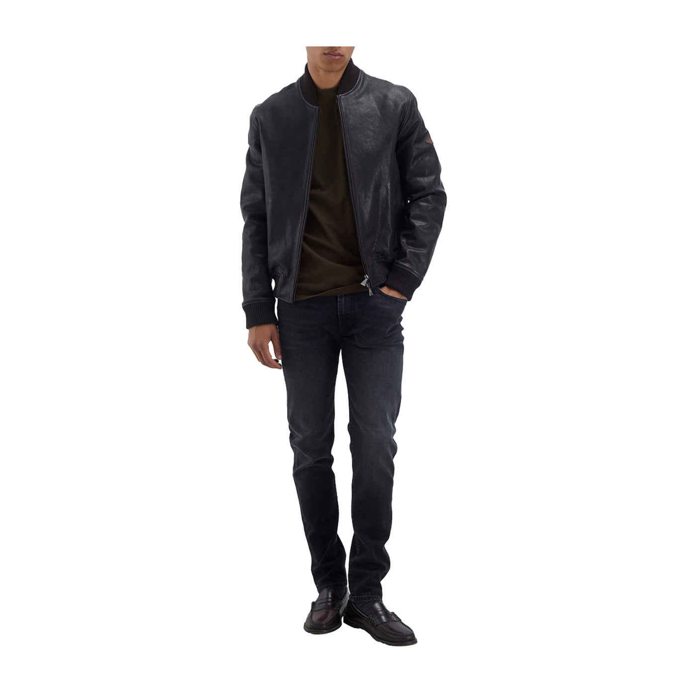 Jeans Uomo 517 Carlin Nero modello frontale