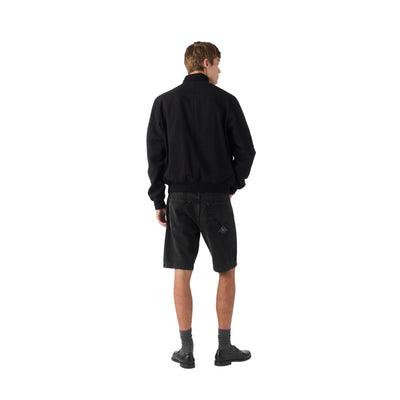 Bermuda Cult Uomo in Denim Nero modello retro