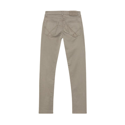 Pantalone Uomo Beige scuro cinque tasche retro