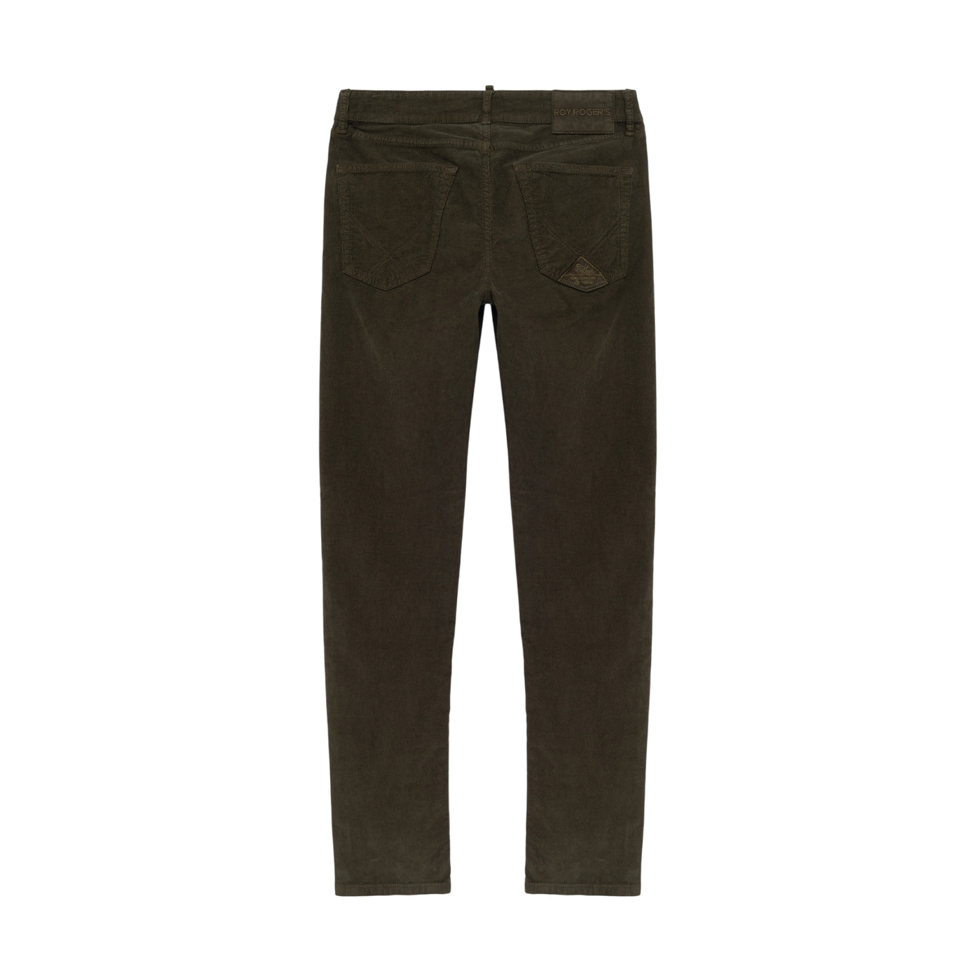 Pantaloni Uomo Plain in Velluto Verde retro