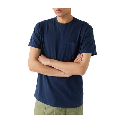 T-shirt Uomo Pocket in jersey Navy  modello frontale 