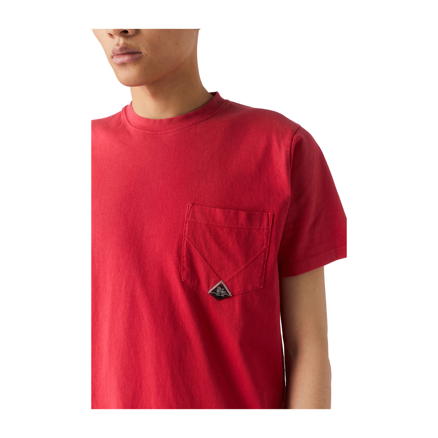 T-shirt Uomo Pocket in jersey Rosso dettaglio