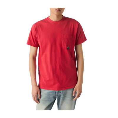 T-shirt Uomo Pocket in jersey Rosso modello frontale