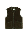 Gilet Donna in lana Verde, con tasche applicate