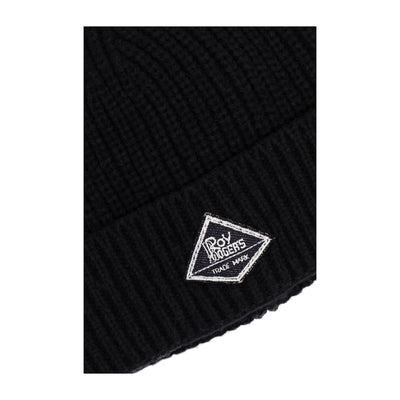 Cappello Uomo Beanie Knitted Nero dettaglio