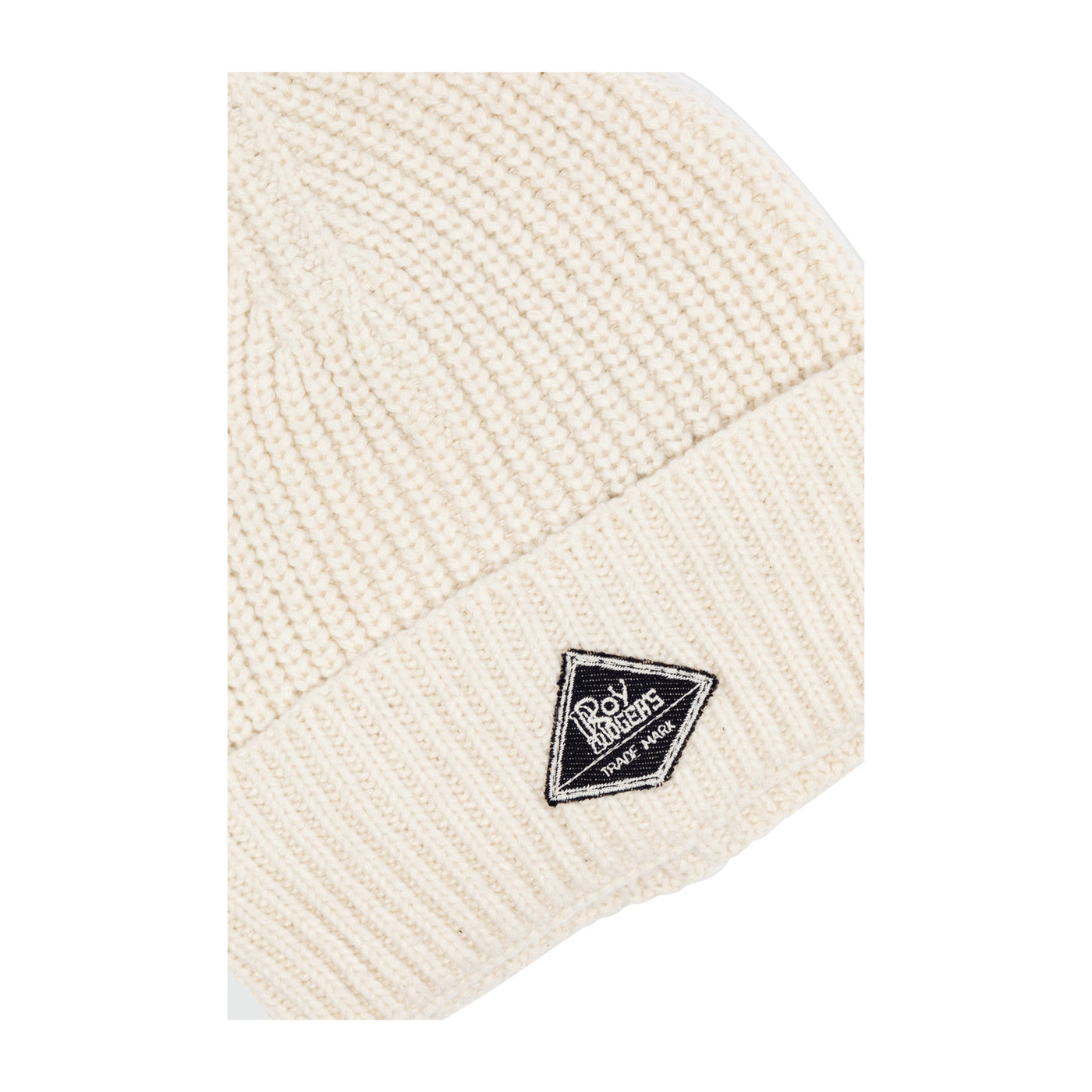 Cappello Uomo Beanie Knitted Bianco dettaglio