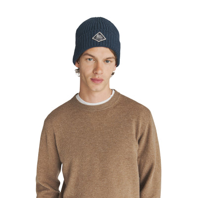 Cappello Beanie Uomo in maglia Navy modello