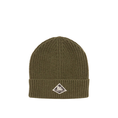 Cappello Beanie Uomo in maglia Verde militare
