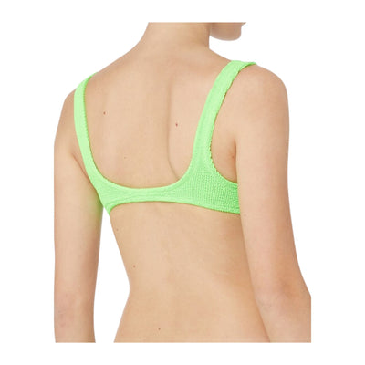 Solid color women's green bikini top