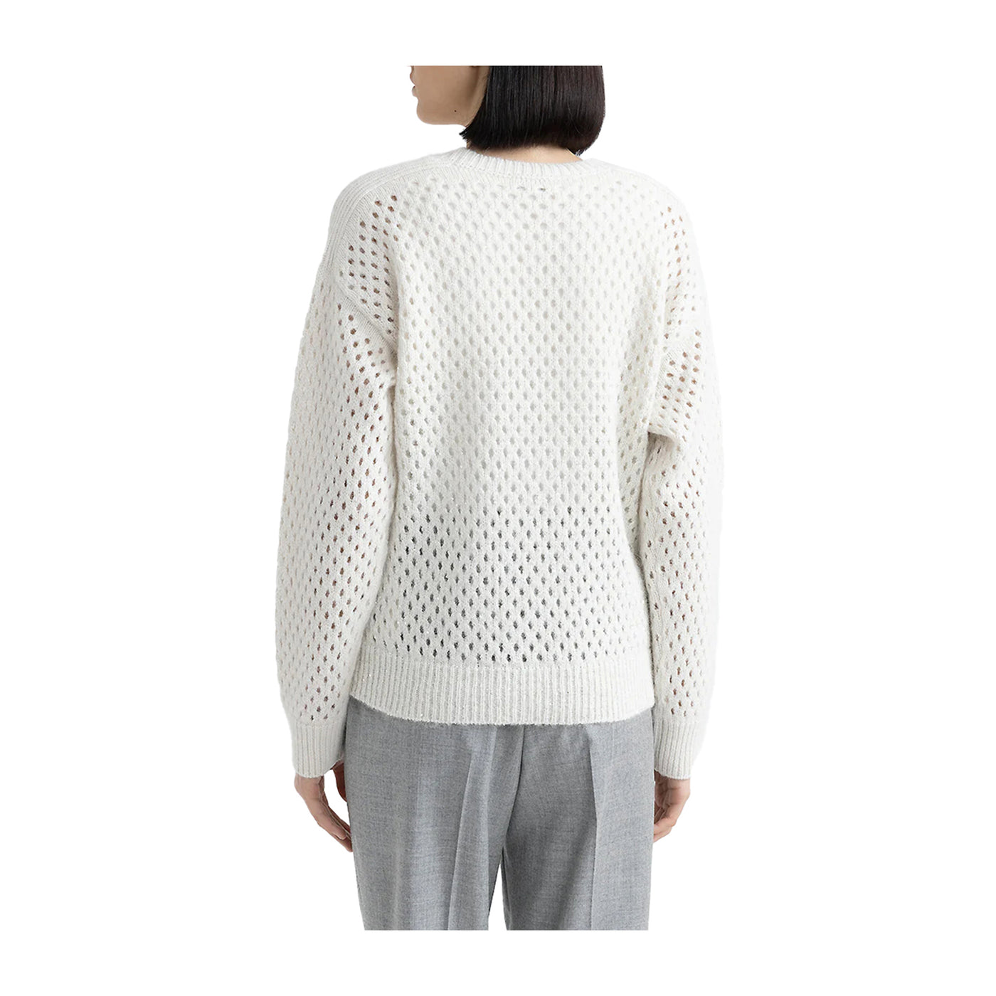 White Perforated Women's Jersey