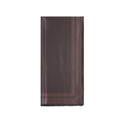 Sciarpa Donna marrone con pattern logo