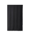 Foulard Donna con righe jacquard Nero