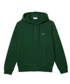 Felpa Uomo con cappuccio e zip Verde