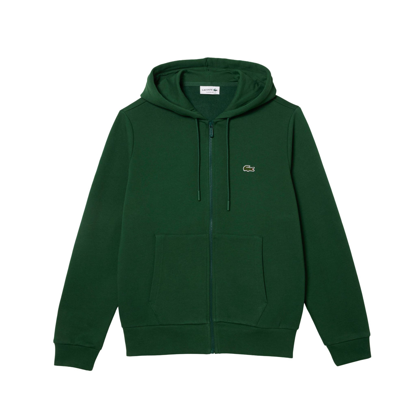 Felpa Uomo con cappuccio e zip Verde