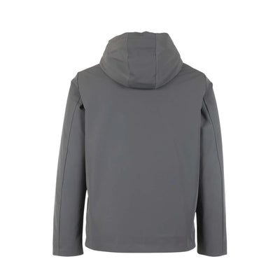 Giacca Uomo Grigia, con cappuccio e taschino zip sul petto