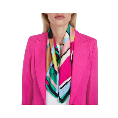 Women's scarf with printed logo