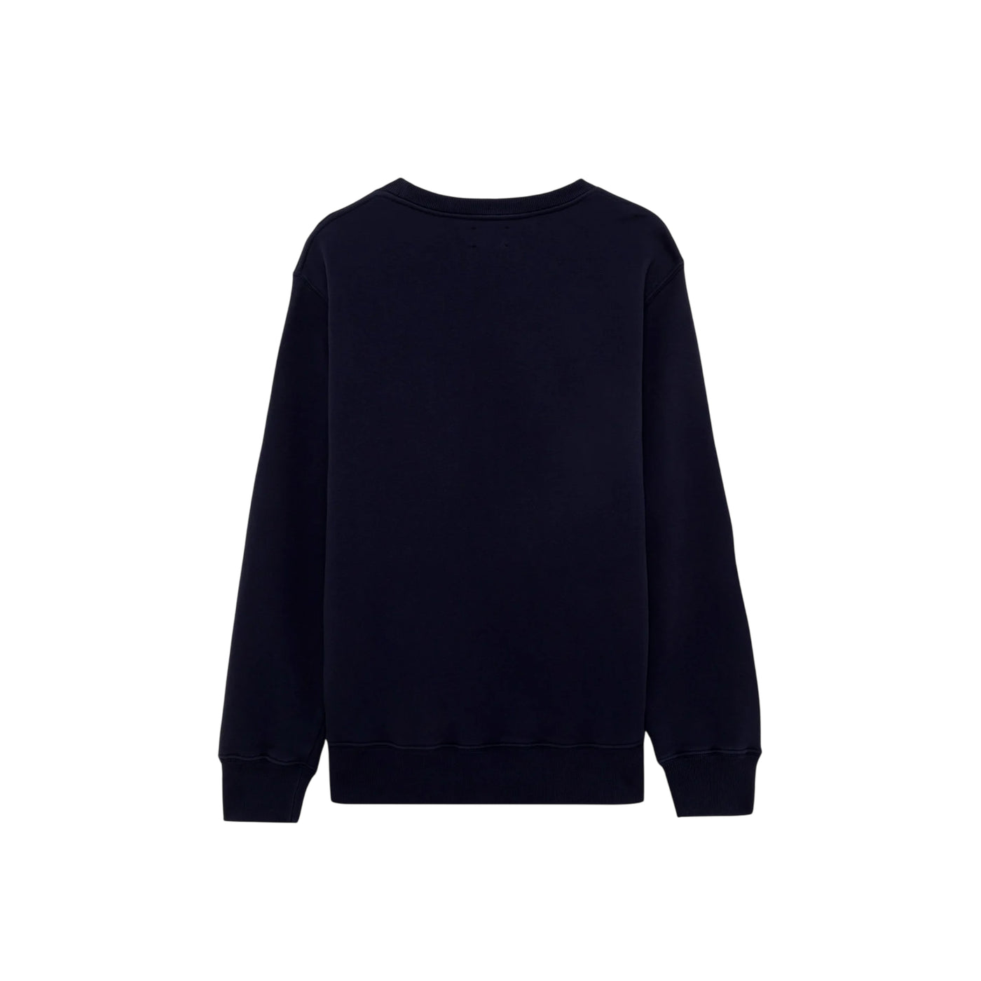 Felpa Uomo girocollo blu scuro con logo ricamato retro