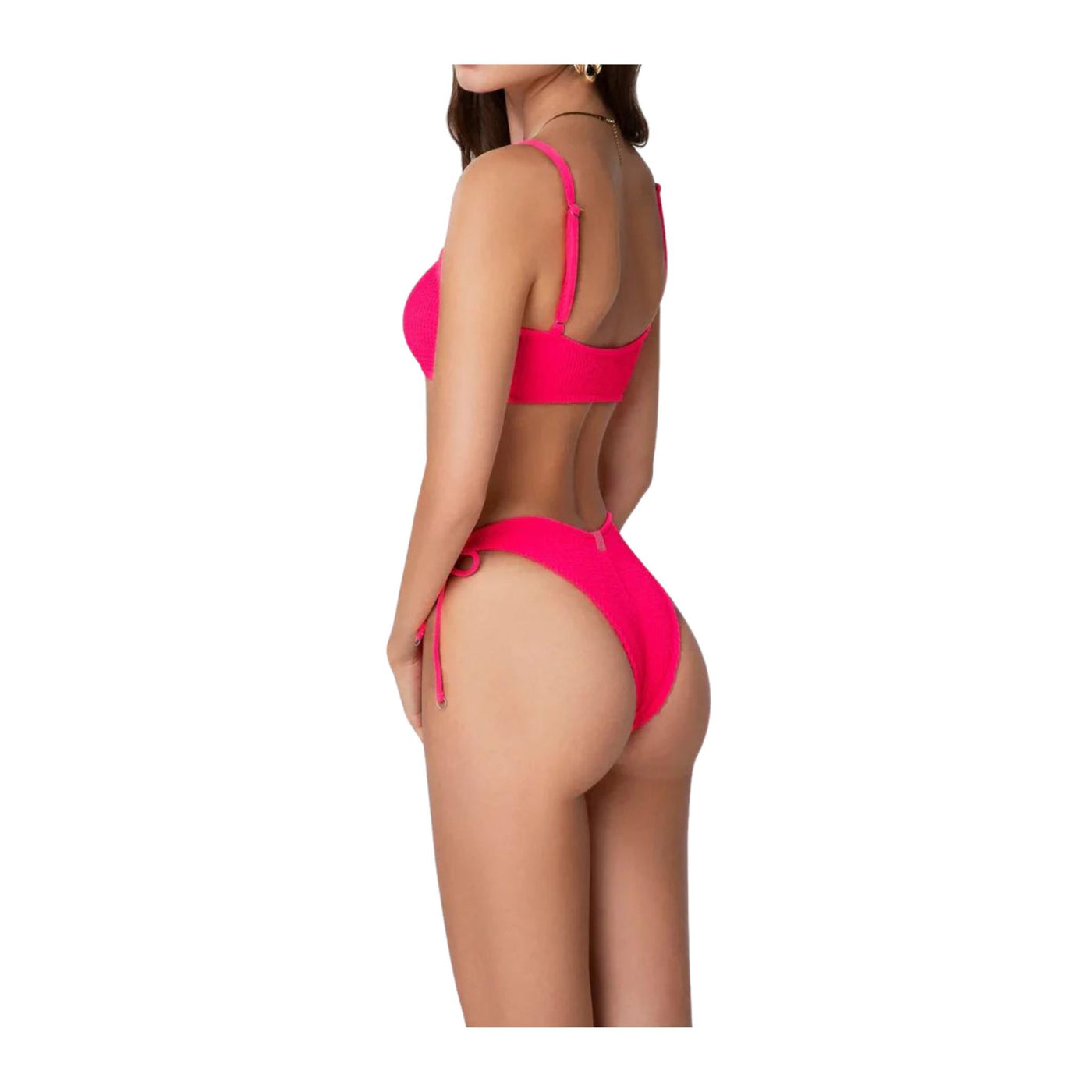 Slip Donna in tessuto goffrato con laccetti