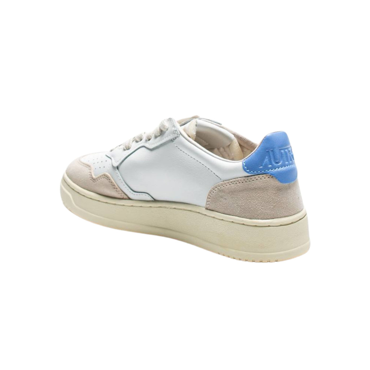 Women's sneakers with light blue insert on the back