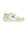 Sneakers Donna in pelle con inserto a contrasto sul tallone