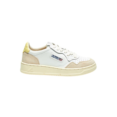 Sneakers Donna in pelle con inserto a contrasto sul tallone