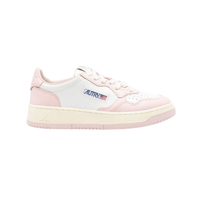 Sneakers Donna in pelle Bianco e Rosa