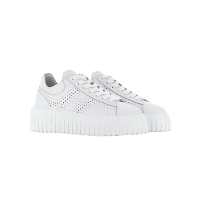 Sneakers Donna con tomaia in monocolore e maxi logo laterale traforato 