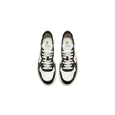 Sneakers Uomo con suola in gomma logata bianco e nero
