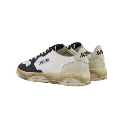 Sneakers Uomo modello Vintage Bianco Nero e Beige