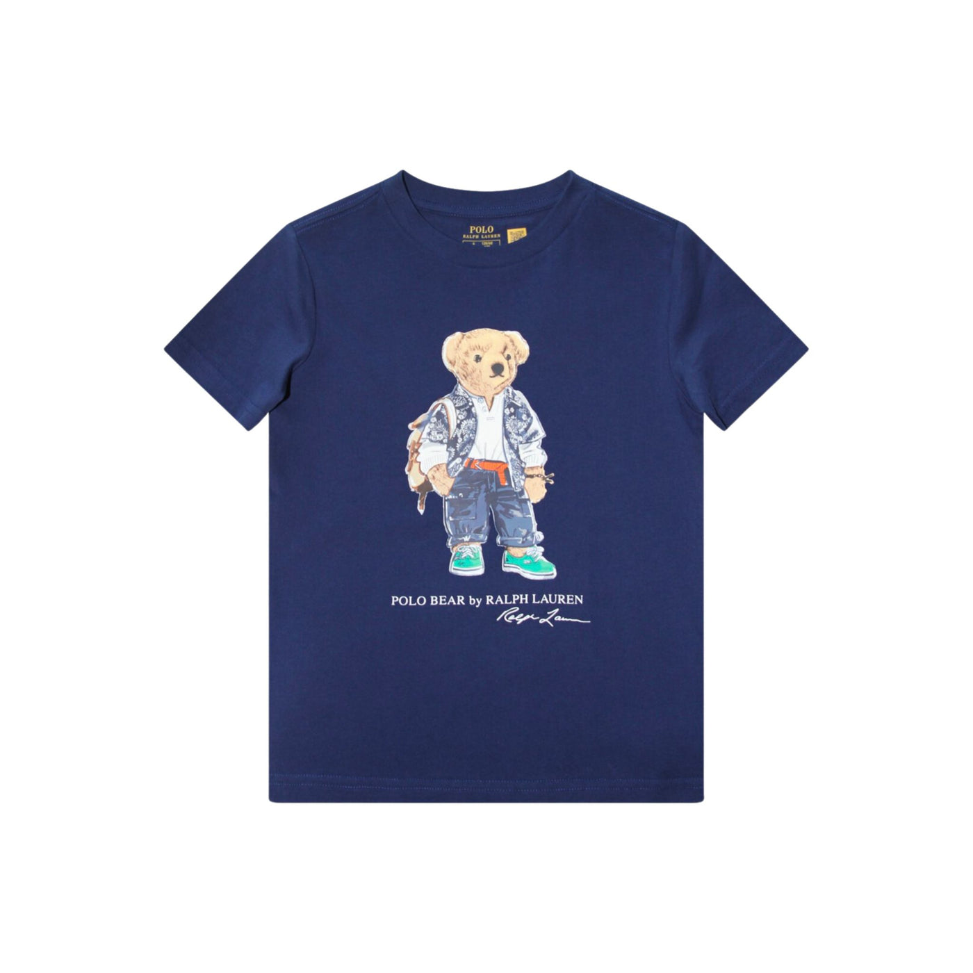 T-shirt da Bambino stampa Bear Blu, Polo Ralph Lauren, fronte