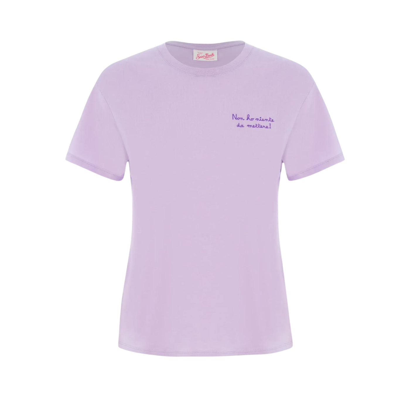 T-shirt Donna Lilla con scritta viola 