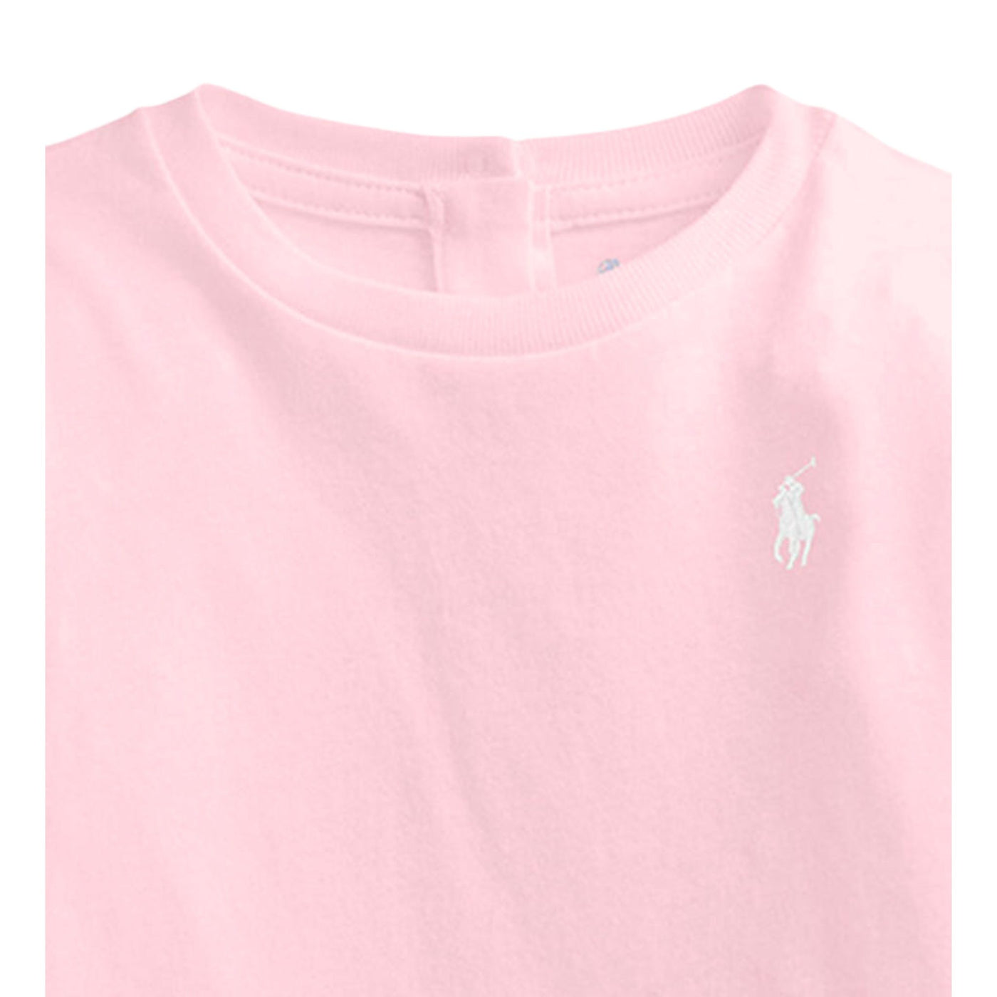 T-shirt tinta unita da neonato rosa, polo ralph lauren, dettaglio zoom