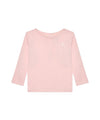 T-shirt tinta unita da neonato rosa, polo ralph lauren, frontale