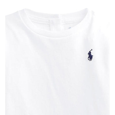 T-shirt tinta unita da neonato bianco, polo ralph lauren, zoom