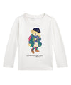 T-shirt da Neonato stampa Bear, color Panna, Polo Ralph Lauren, fronte