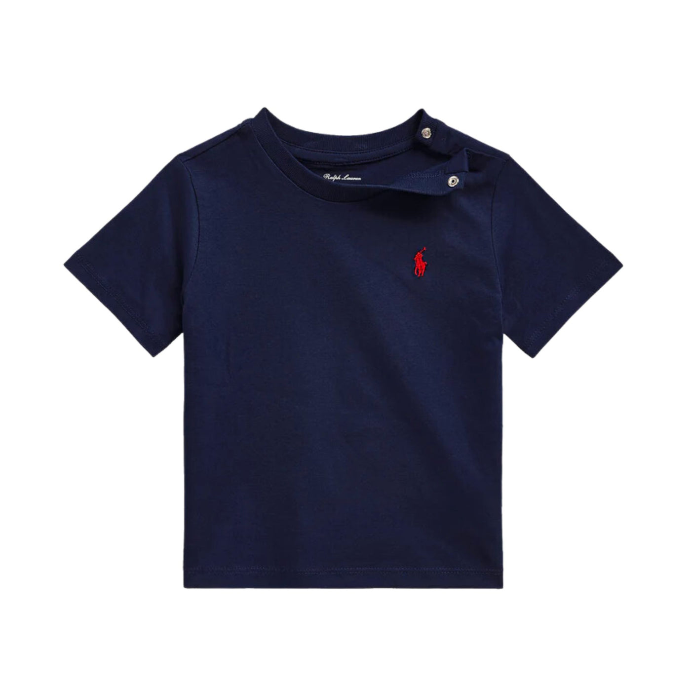 T-shirt blu da neonato, Polo Ralph Lauren, frontale