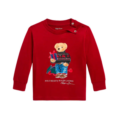 T-Shirt da neonato Polo Ralph Lauren Rosso fronte