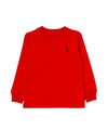 T-shirt tinta unita da neonato rosso, polo ralph lauren, frontale