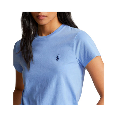 T-shirt Donna in cotone Azzurro