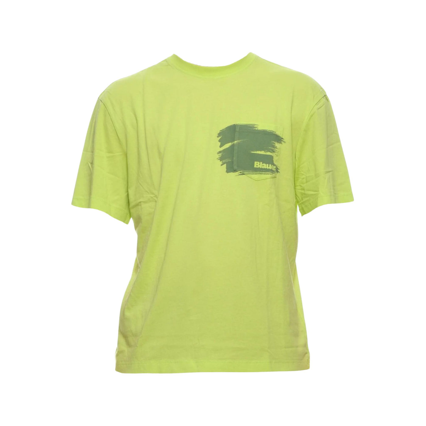 T-shirt Uomo con Tasca sul petto verde fluo
