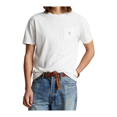 T-shirt Uomo Bianca con scollatura girocollo e maniche corte