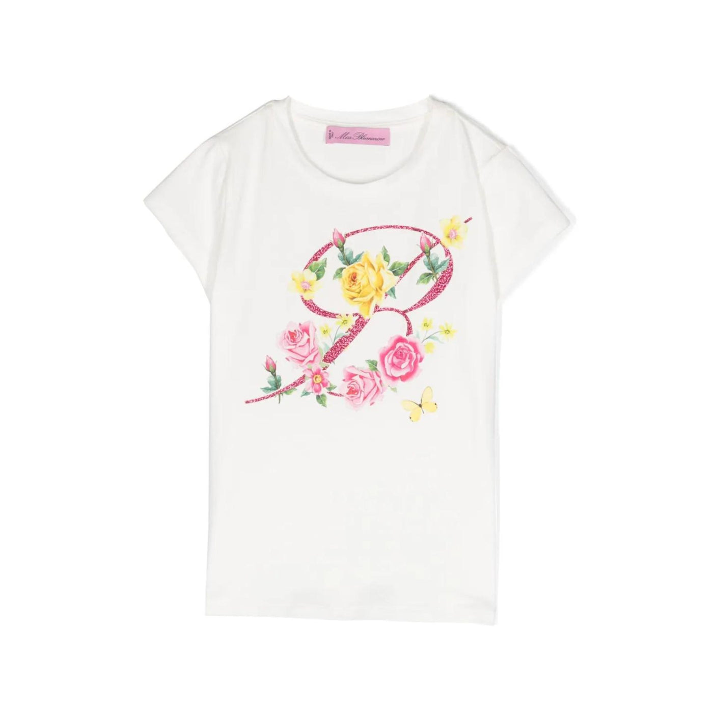 T-shirt Bambina con stampa a fiori