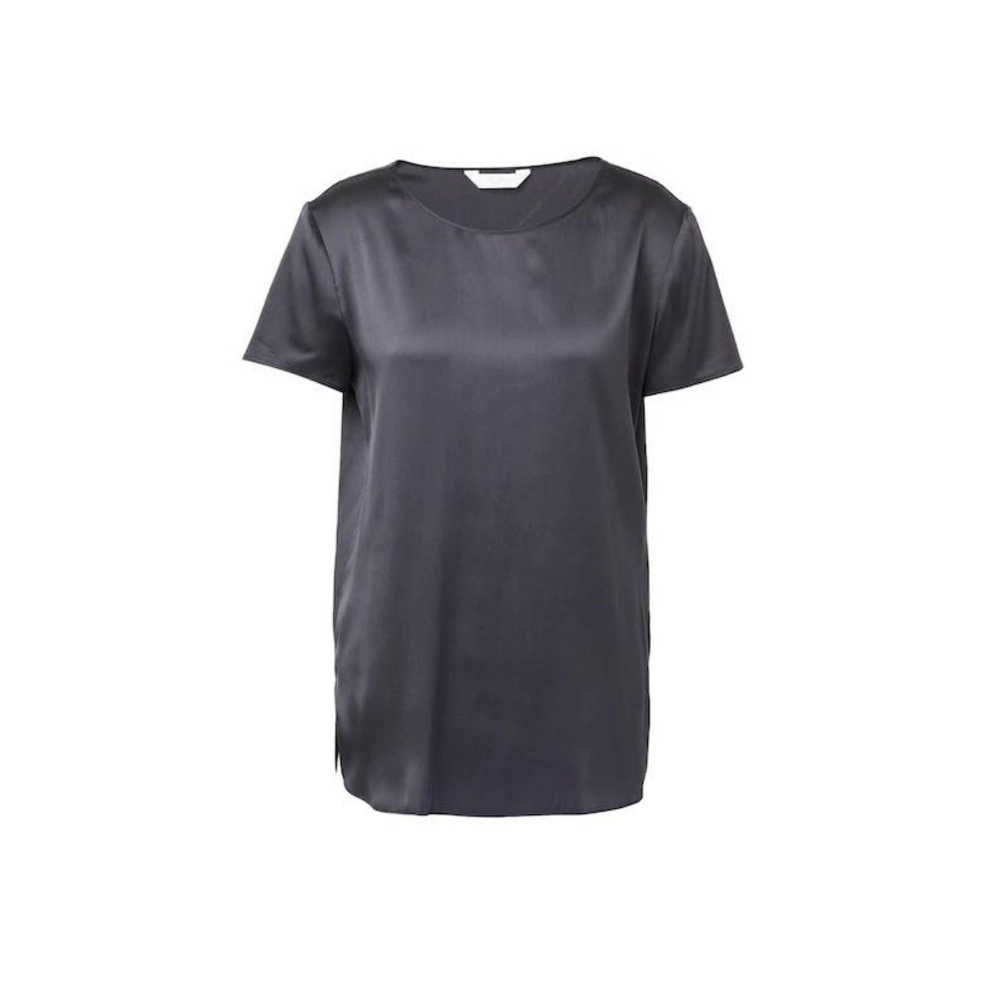 T-shirt Donna in misto raso con maniche corte e scollatura girocollo