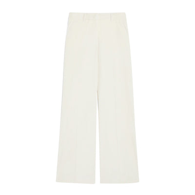 Pantaloni Donna Wide leg in velluto beige