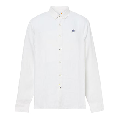 Camicia Uomo in lino Mill Brook Bianco
