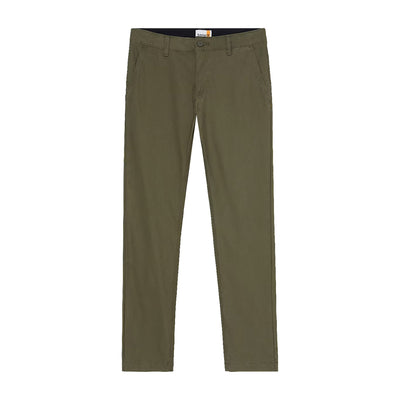 Pantaloni Chino Uomo in Popeline Claremont Verde scuro