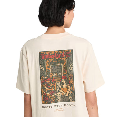 T-shirt Unisex Grafica Boot Lab sul Retro Effetto Lavato modella retro