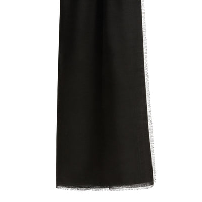 Maxi Stola Donna in tinta unita nera